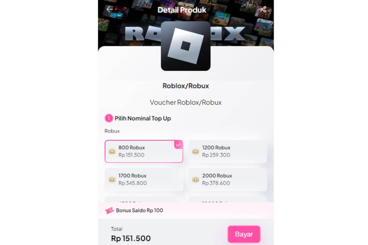 Top Up Roblox Termurah