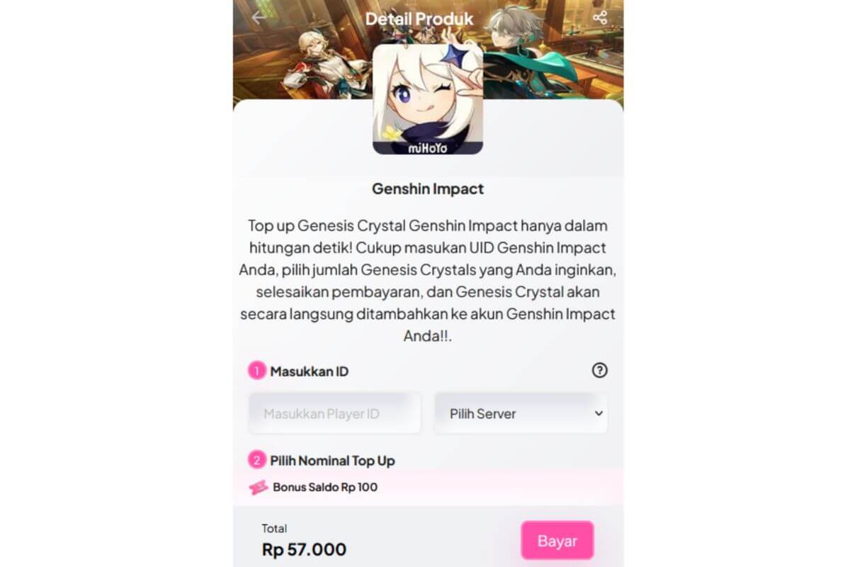 9 Cara Top Up Genshin Impact Legal Dan Terlengkap